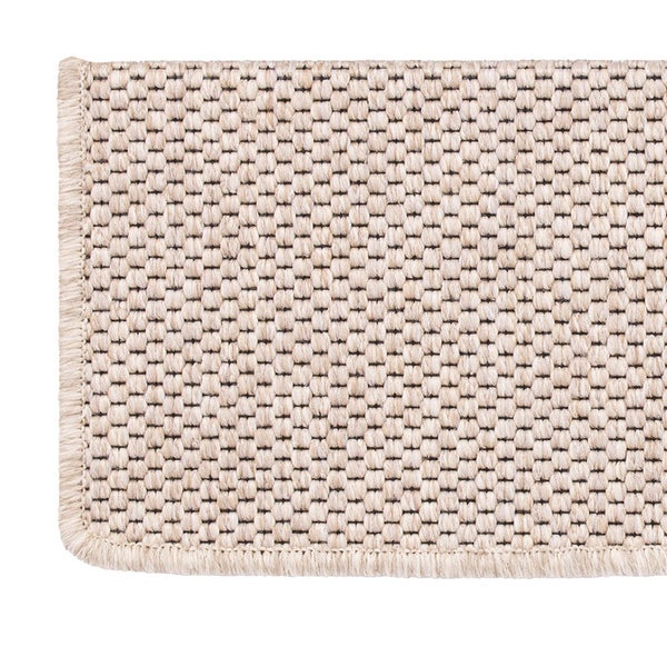 FLOORDIREKT Stufenmatte Kalkutta - Sisaloptik - Schlingenpol - Selbstklebend - Beige - Rechteckig - 23,5 x 65 cm