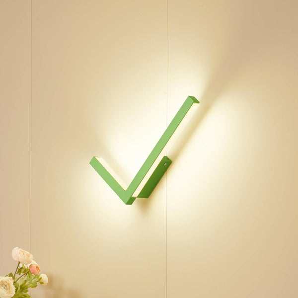 Lucande LED Check dimmbar (Modern) in Grün aus Metall (1 flammig, ) Wohnzimmerleuchte