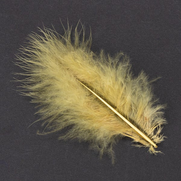 Flauschige Naturfeder für Bastelprojekte und Dekoration.