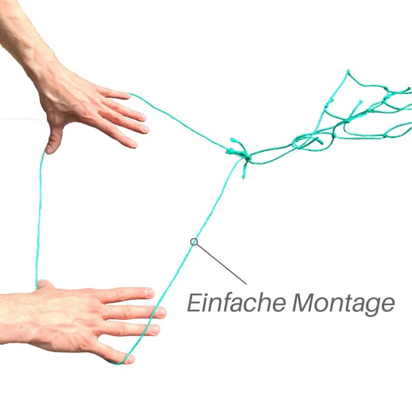 Abbildung eines montierten Schutznetzes
