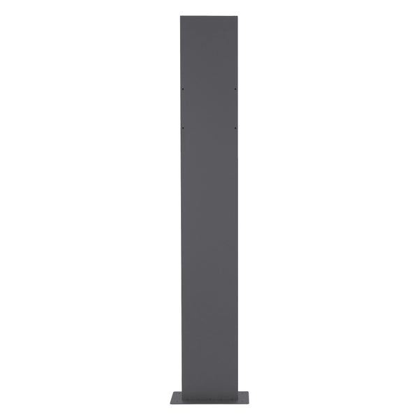 ECD Germany Standbriefkasten mit Zeitungsfach, Freistehender Briefkasten Standfuß, Briefkastenanlage, Briefkastenständer Anthrazit 170cm, Postkasten Anthrazit 37x11x36,5cm, Edelstahl Pulverbeschichtet