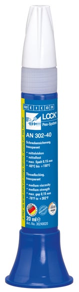 WEICONLOCK® AN 302-40 Schraubensicherung | mittelfest, mit DVGW-Zulassung | 20 ml | transparent