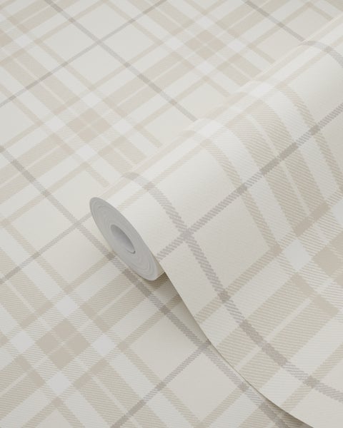 Tapetenrolle mit schottischem Karomuster