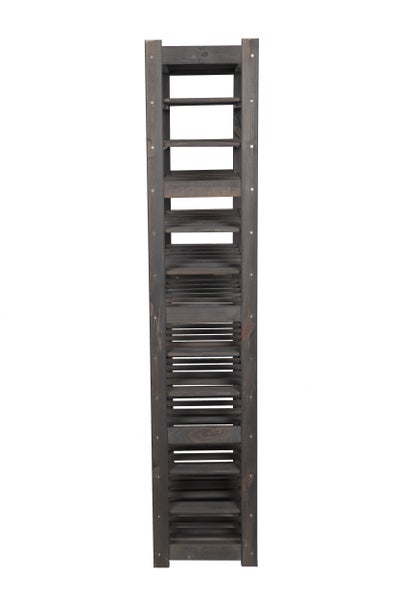 PROREGAL Weinregal SPREEWALD HxBxT 163x70x33cm 78 Flaschen auf 13 Ebenen Massives Kiefernholz Grau geölt