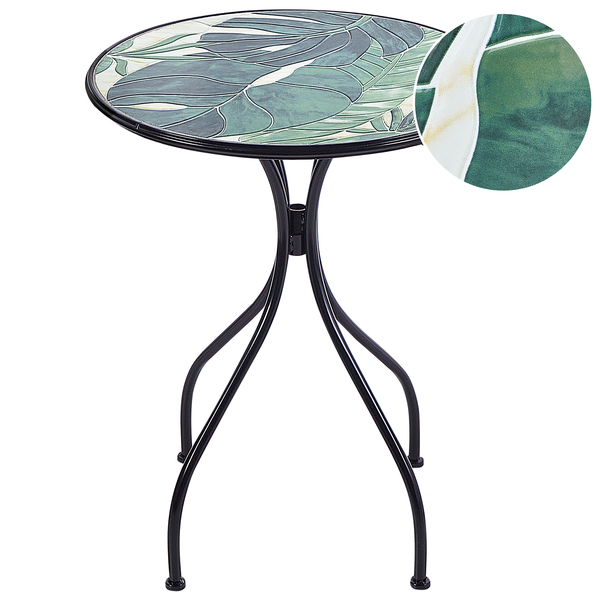 Outdoor Bistrotisch COZZANA 60 cm 60 cm Metall Schwarz