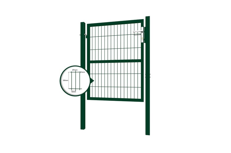 RAZO Zauntor Metall 1m Gartentür  Breite 106  x Höhe 126 cm Moosgrün