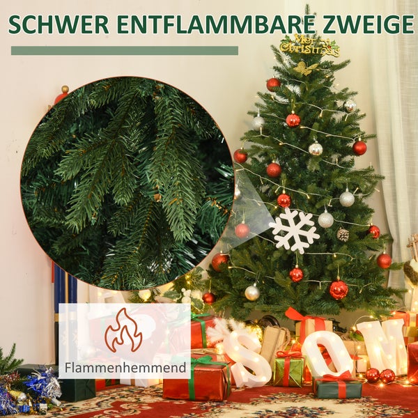 HOMCOM Weihnachtsbaum, Ø95 x 150H cm, PVC, Grün