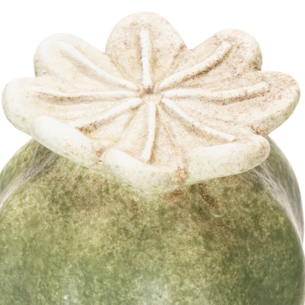 Nahaufnahme einer Mohnblume aus Keramik