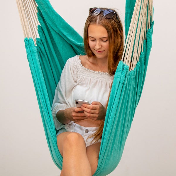 XXL Hängesessel Relaxsessel 185x130cm in Mint + 210cm Gestell
