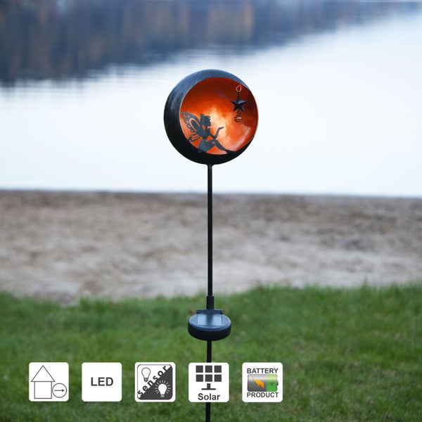 Dekorative Solarleuchte für den Garten mit Feenmotiv