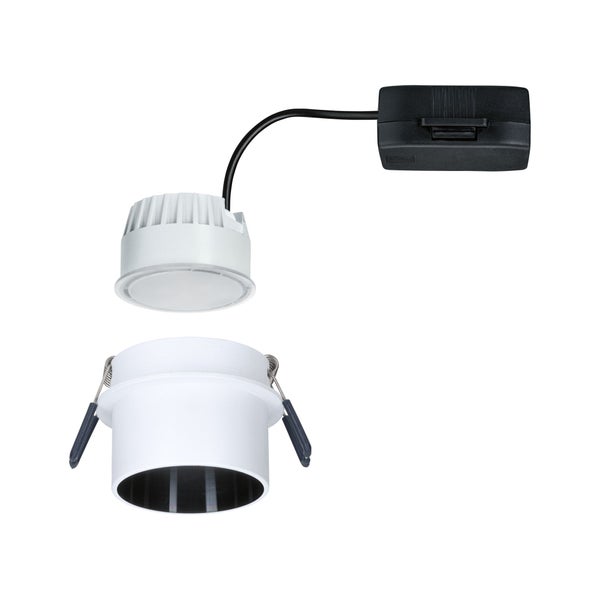 LED Einbauleuchte 3-Step-Dim Gil Coin IP44 rund 68mm Coin 6W 470lm 230V dimmbar 2700K Weiß matt, Schwarz matt