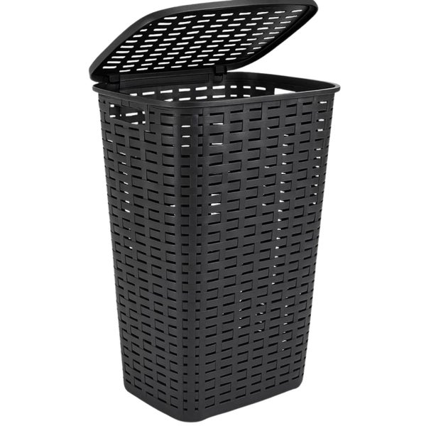 Wäschekorb aus Kunststoff mit Deckel