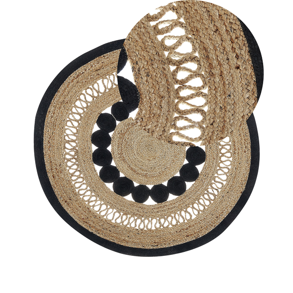 Teppich YOZGAT Beige ø 120 cm Jute