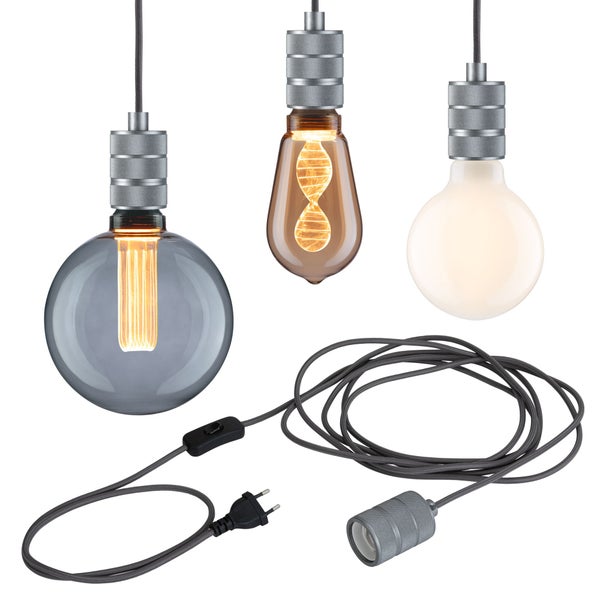 Neordic Pendelleuchte Tilla inkl. Stecker E27 max. 20W Alu dimmbar Metall