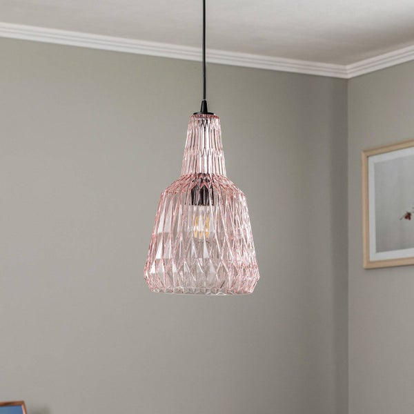 Lindby Pendelleuchte Belarion (Retro, Vintage Antik) aus Glas (1 flammig E27) - Hängelampe Esstischlampe Hängeleuchte Wohnzimmerleuchte