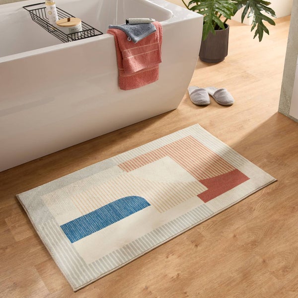 Farbenfrohe weiche Badematte Ariella Bunt 50x60 cm