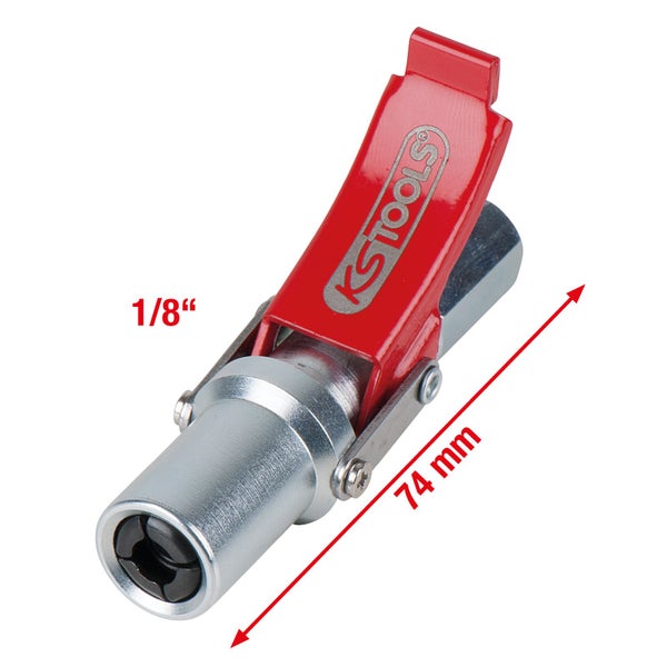 KS Tools Logo Fettpressen-Mundstück 1/8 Zoll mit 74 mm Länge