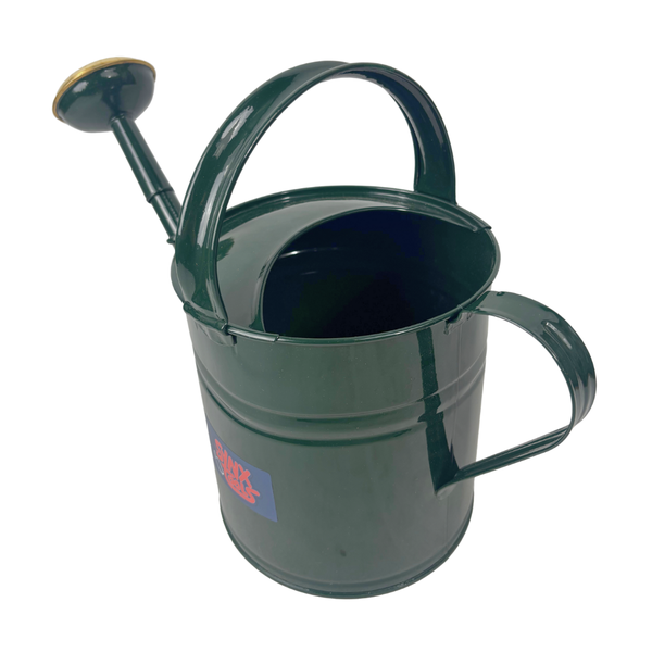 Gießkanne aus Metall mit Griff und Brausekopf