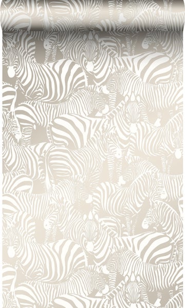 Origin Wallcoverings Tapete Zebras Grau - 53 cm x 10,05 m - 346837