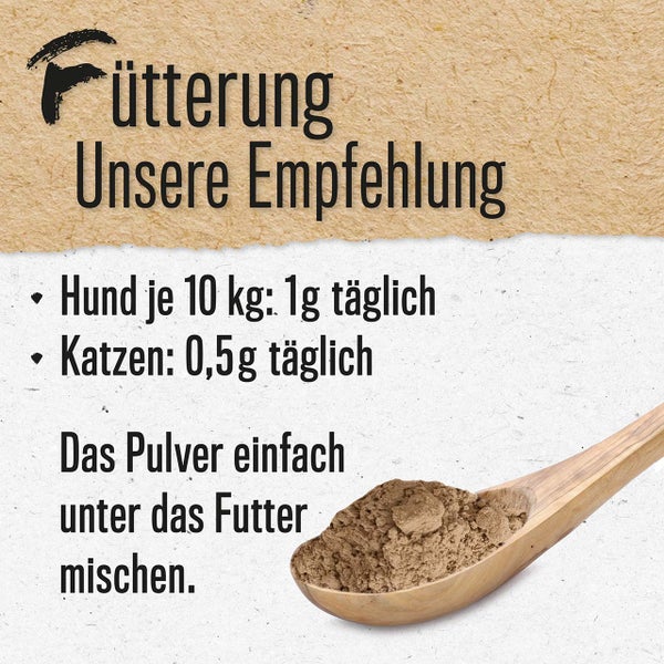 ALPHAZOO Afrikanische Teufelskralle 750g für Hunde und Katzen I Reine Teufelskrallenwurzel