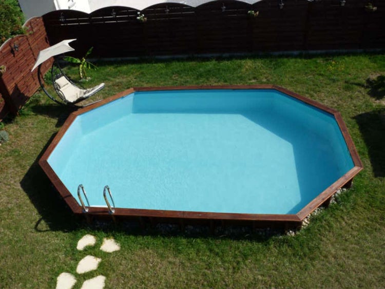 Gre Pools Gartenpool Baros Pool aus Holz in natur imprägniert 4,4x3,4m