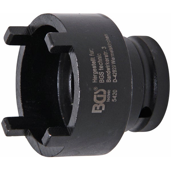 Technische Zeichnung eines Werkzeugs mit Maßangaben