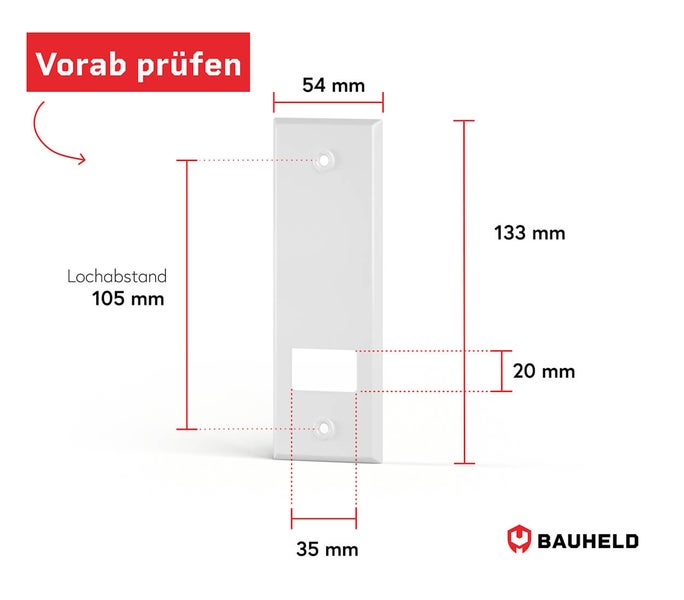 Maße einer Montageplatte