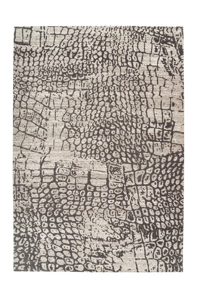 Rechteckiger Teppich mit Krokodil-Muster.