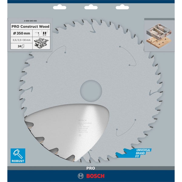 Bosch Kreissägeblatt Pro Construct Wood, Durchmesser 350 Millimeter