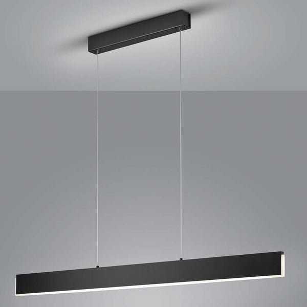 LED Pendelleuchte Nex in Schwarz-matt und Transparent-satiniert 40W 4000lm