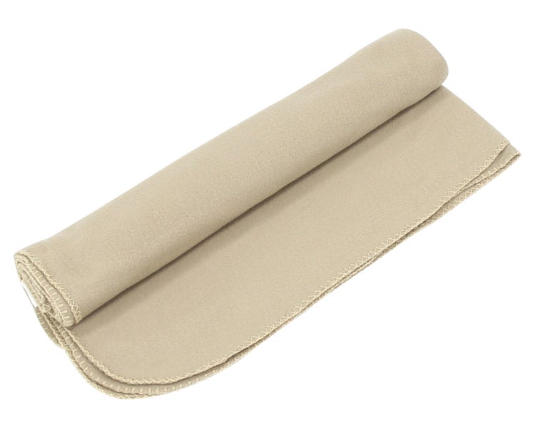 Beige Fleecedecke gerollt