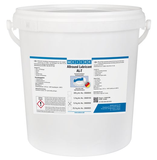 WEICON AL-T Hochleistungsfett|Hochtemperaturfett 190°C|5 kg|dunkelbraun