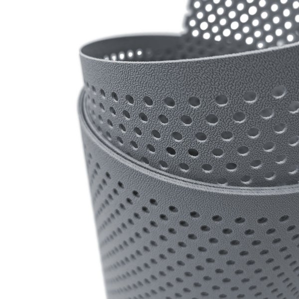 Nahaufnahme einer perforierten Drainagematte