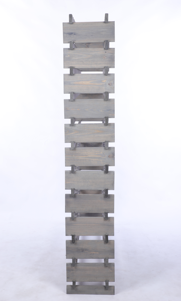 Weinregal VINOTECA FLEX PRO HxBxT 163x123x28cm 144 Flaschen auf 12 Ebenen Massives Kiefernholz Grau