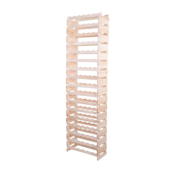 Weinregal VINOTECA FLEX PRO HxBxT 233x65x28cm 102 Flaschen auf 17 Ebenen Massives Kiefernholz Natur unbehandelt
