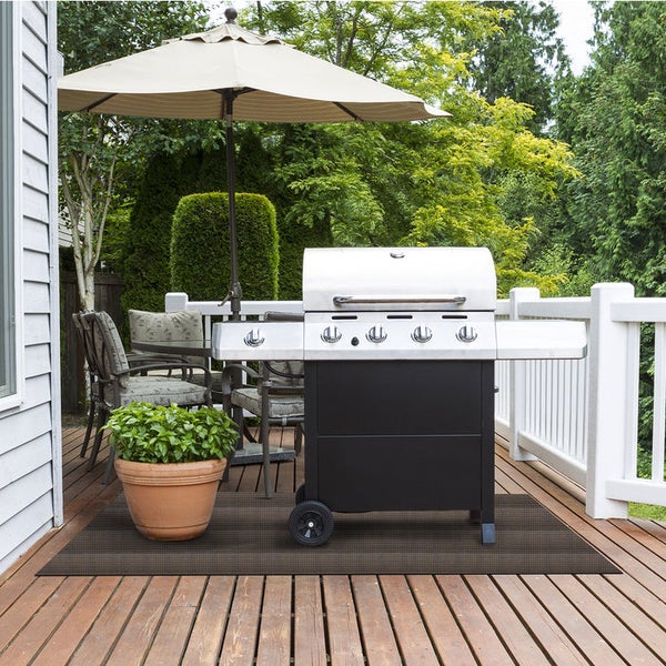 FLOORDIREKT Grillschutzmatte Modena - Feuerfest - Outdoor-Matte für den Grill - 90 x 120 cm