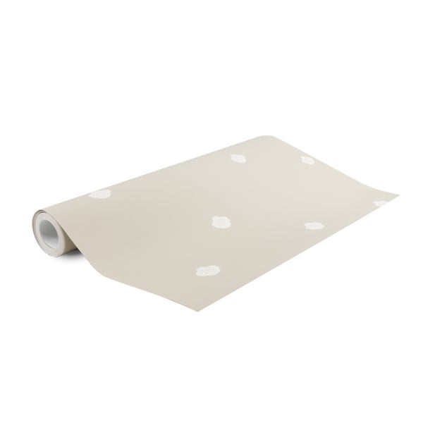 Tapetenrolle mit Muschelmuster, beige.