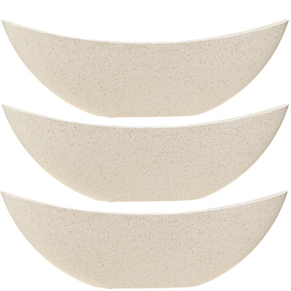 Drei Pflanzgefäße aus Kunststoff im Set