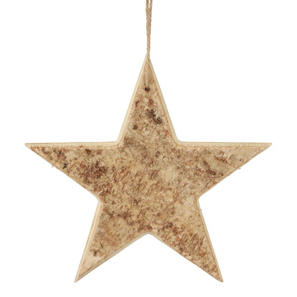 Dekostern aus Holz zum Aufhängen