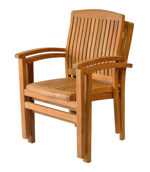 Teak Stapelsessel Gartenstuhl Teakholz stapelbar premium wetterfest