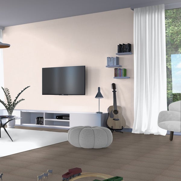 Teppichboden Meterware in Beige Auslegware Velours Qualität robust 500 cm Breite (Meterware)