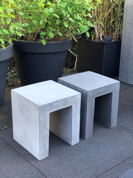 Cube Sitzwürfel Hocker Beistelltisch anthrazit