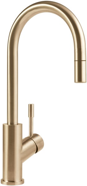 Villeroy & Boch Küchenarmatur Umbrella Flex, Hochdruck-Armatur, mit ausziehbarer Brause, wassersparend, Gold
