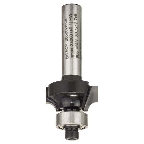 Bosch Abrundfräser 8 mm, R1 4 mm, L 12,7 mm, G 53 mm - 2608628339