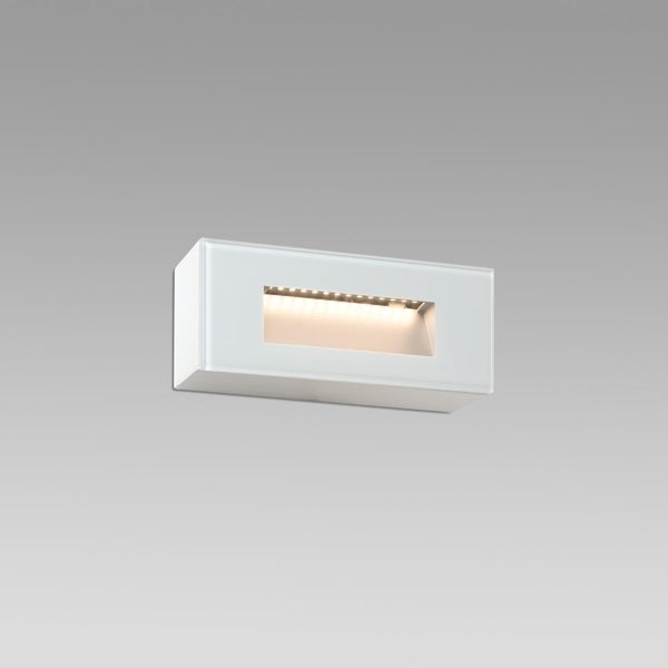 LED Wandeinbauleuchte Dart in Weiß-matt 5W 275lm IP65 3000K länglich