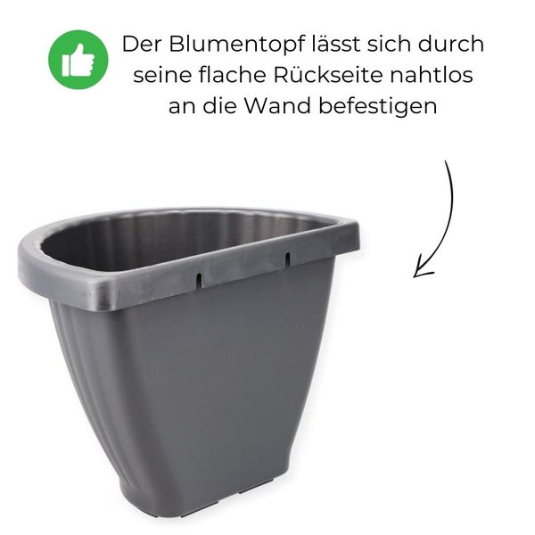 Blumentopf Wandtopf Grau