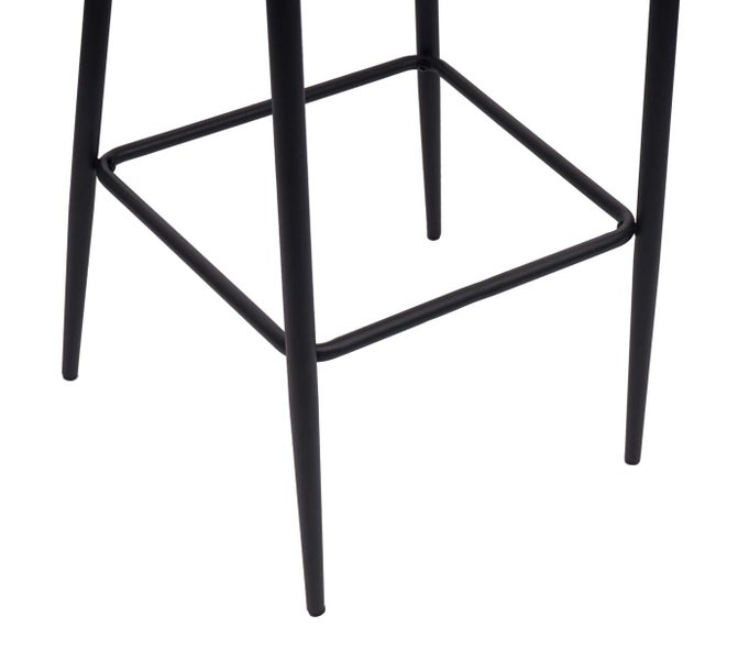 Detailaufnahme des Metallgestells eines Barhockers