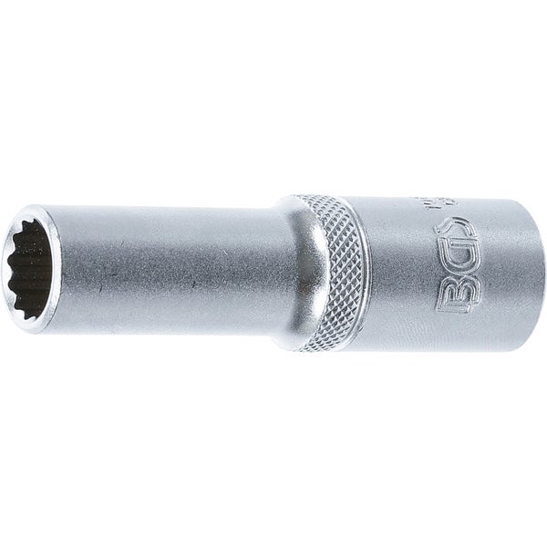 BGS Steckschlüssel-Einsatz Zwölfkant tief Antrieb Innenvierkant 12,5 mm (1/2) SW 12 mm - 10662