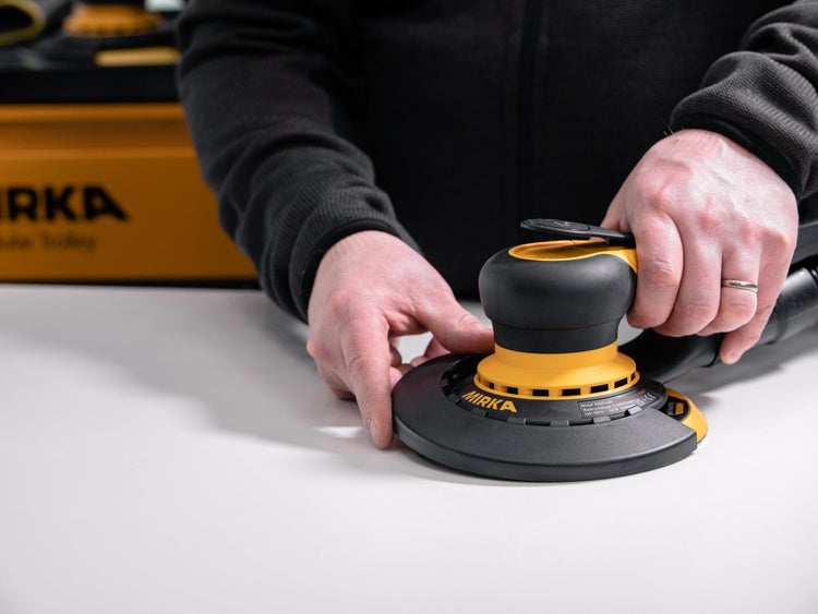 Mirka Kantenschutz Teller-Protector für 150-mm-Schleifer / Schützt den Stützteller und verhindert Schäden an der Oberfläche beim Schleifen / 8290150111