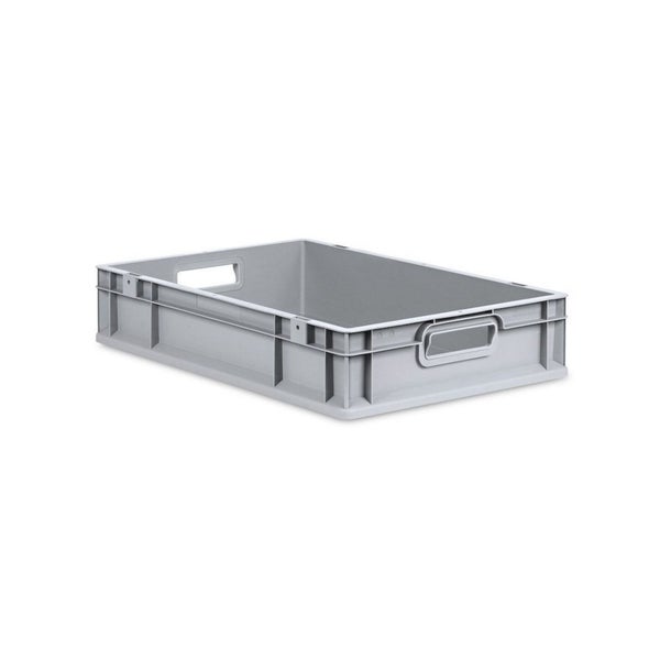 PROREGAL SuperSparSet 8x Eurobox NextGen Grip mit Auflagedeckel mit 4 Roten Schiebeschnappverschlüssen HxBxT 12 x 40 x 60 cm 23 Liter Griffe